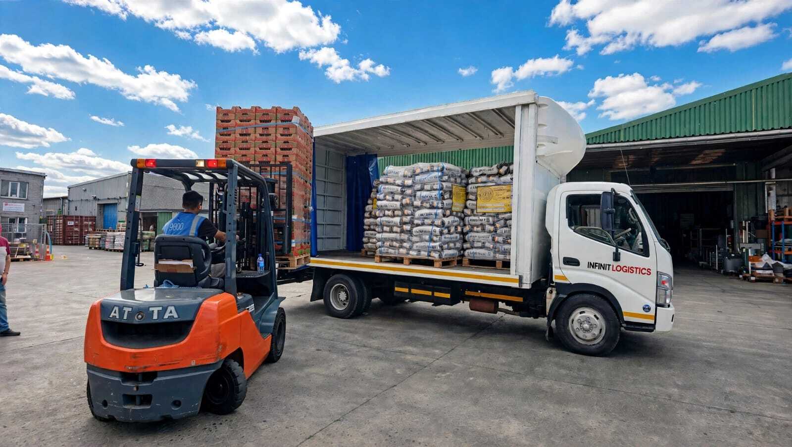 4-ton fleet vehicle loaded